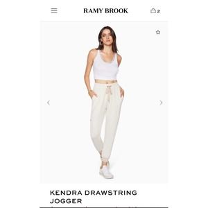 NWT RAMY BROOK KENDRA JOGGERS BONE L Retail $185